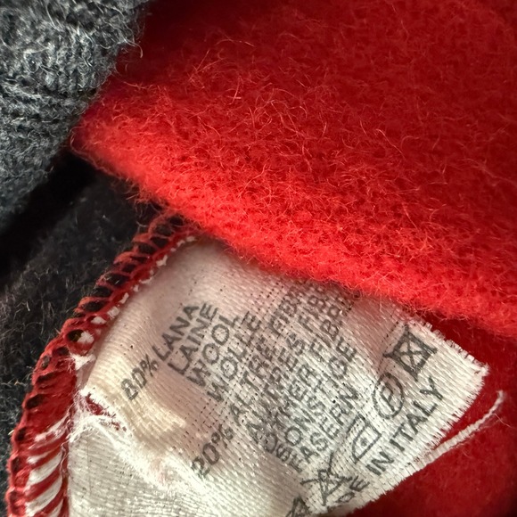 Gira Puccino Vintage Cottagecore‎ Embroidered Italian Wool Jacket, Red Gray,L/XL - Picture 8 of 10